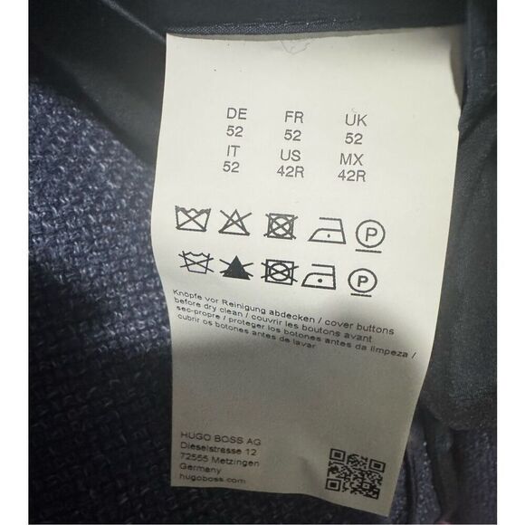 Boss Hugo Boss blue blazer Virgin wool linen blend 42R - Picture 2 of 8